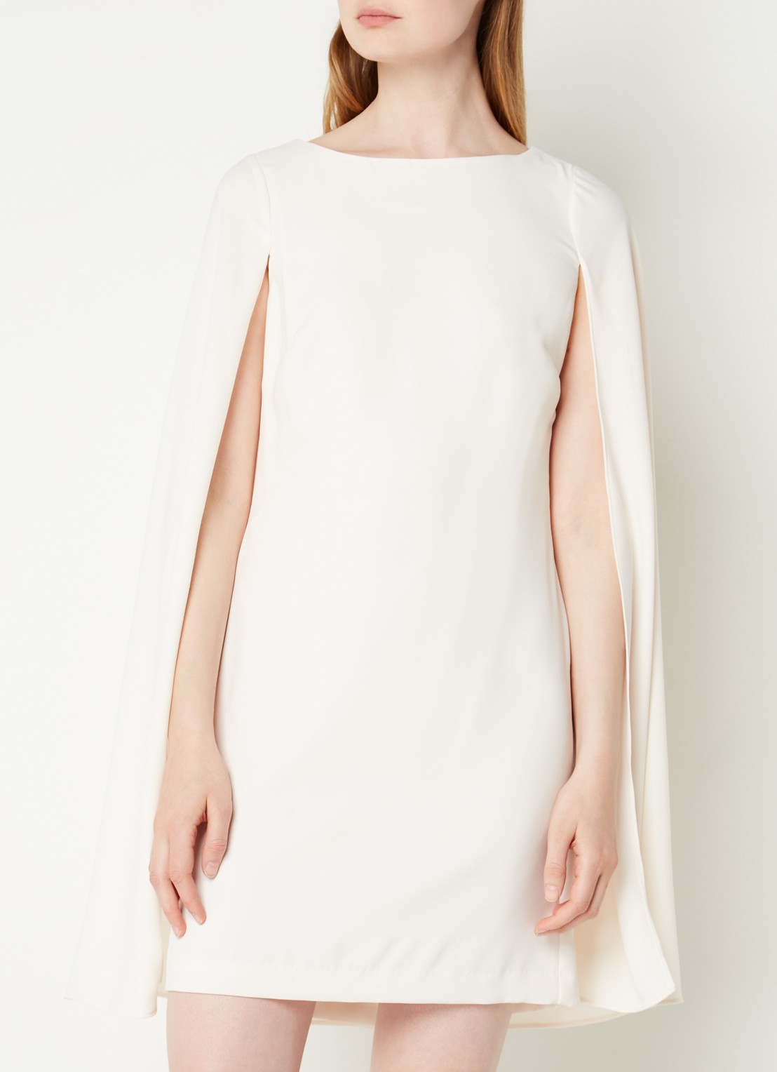 Ralph Lauren Mini jurk met cape en stretch - detail 7 creme