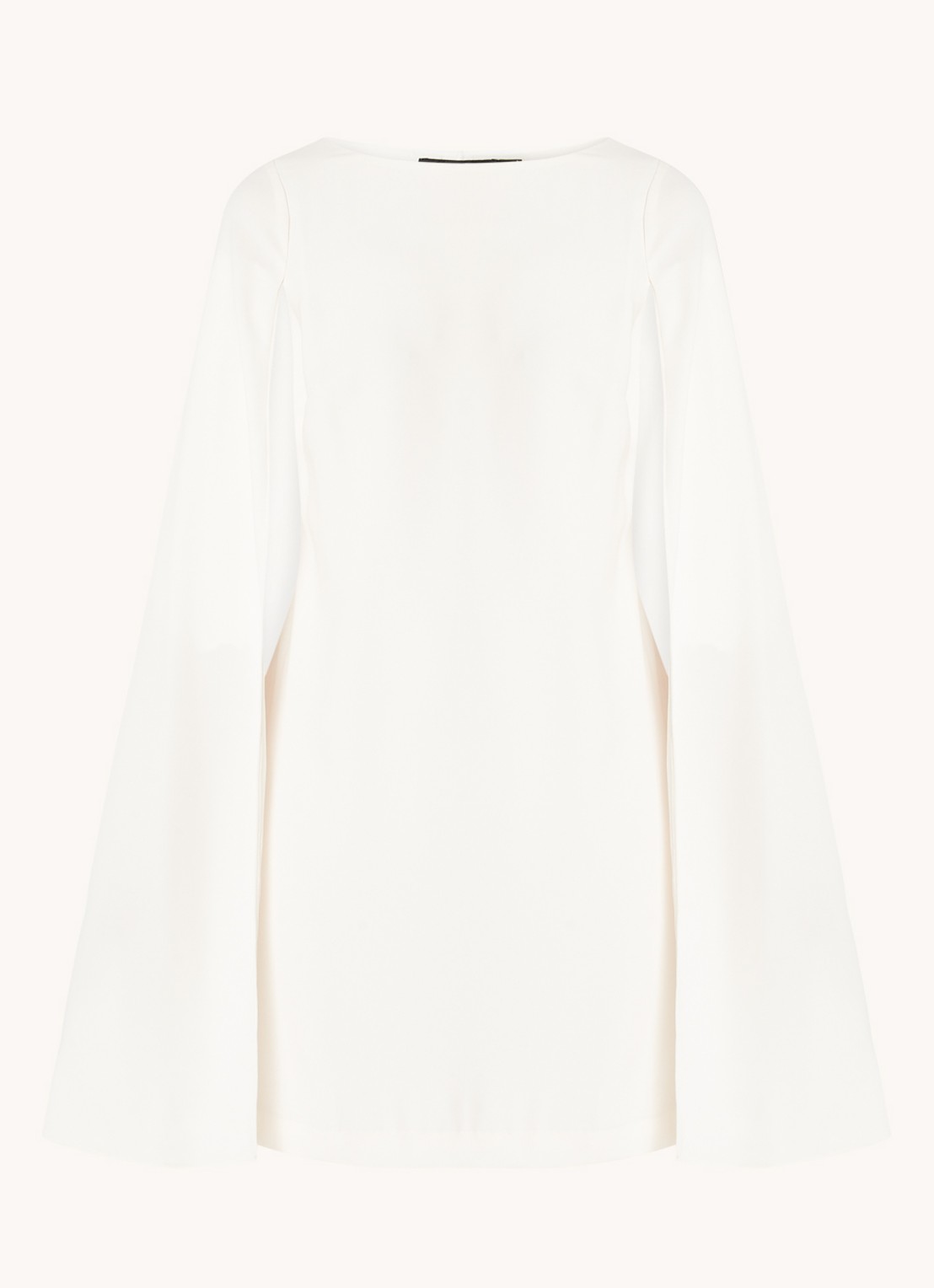 Ralph Lauren Mini jurk met cape en stretch - voorkant 4 creme
