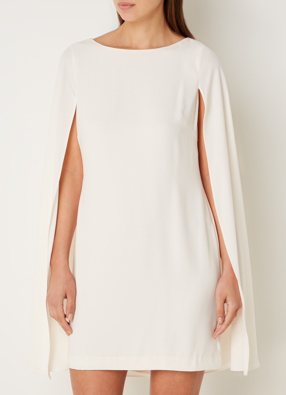 Ralph Lauren Mini jurk met cape en stretch - detail 9 creme