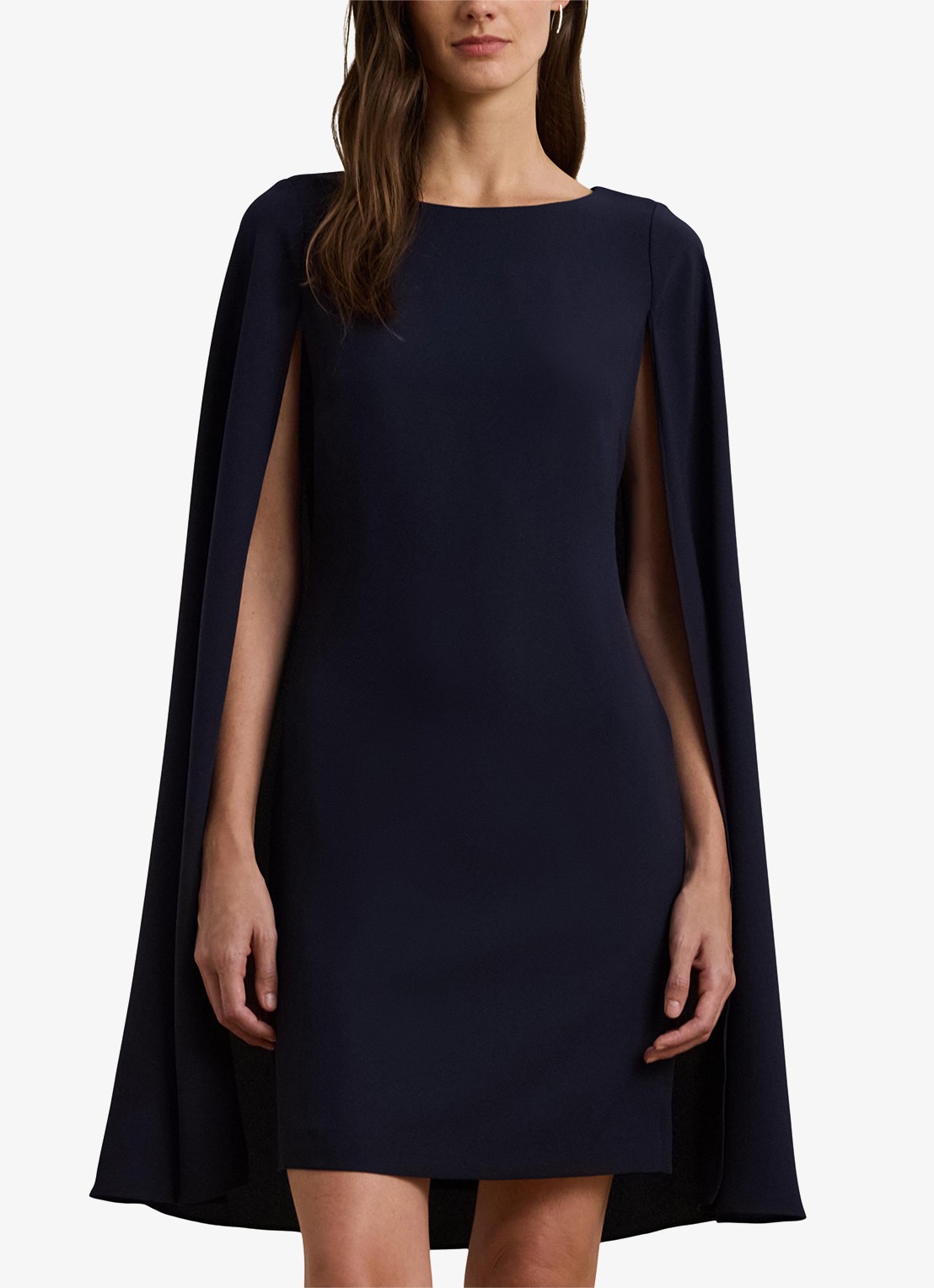 Ralph Lauren Mini jurk met cape en stretch - detail 2 lighthouse navy / donkerblauw