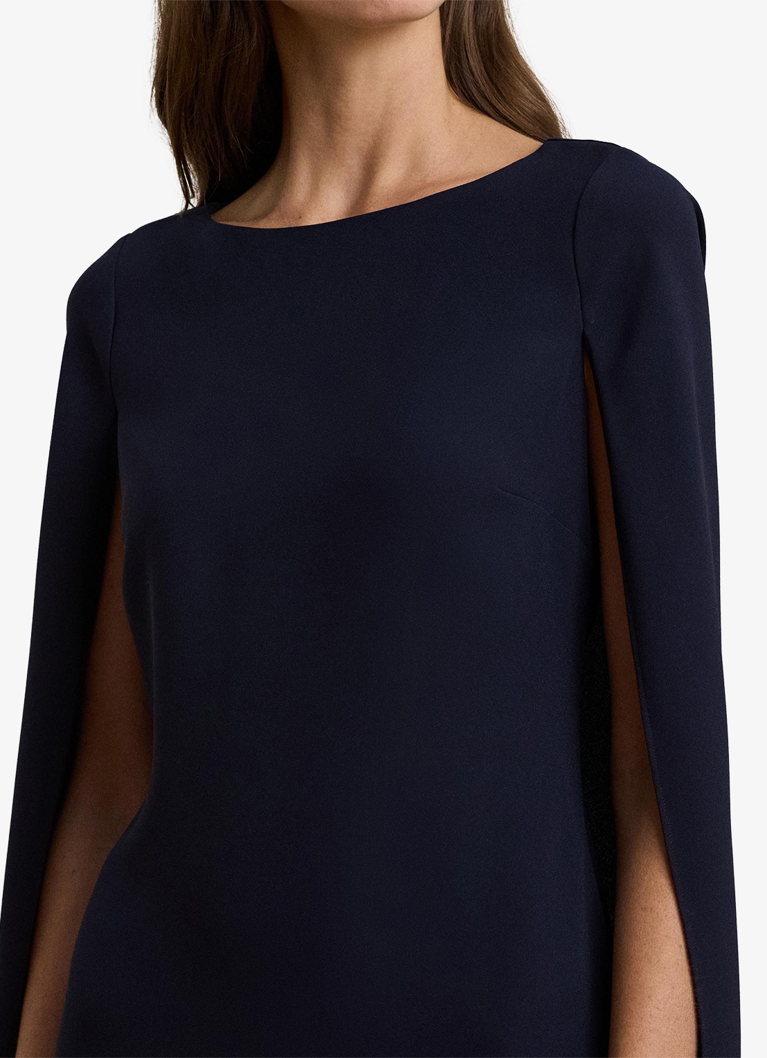 Ralph Lauren Mini jurk met cape en stretch - detail 3 lighthouse navy / donkerblauw