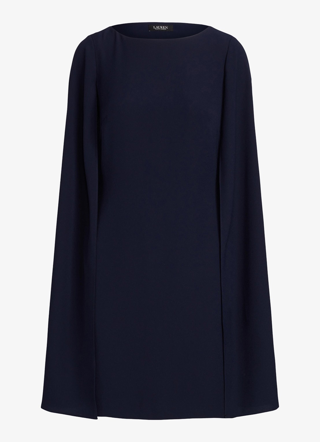 Ralph Lauren Mini jurk met cape en stretch - voorkant 4 lighthouse navy / donkerblauw