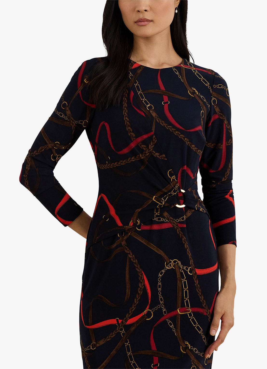 Ralph Lauren Mini jurk met grafische print - detail 4 zwart