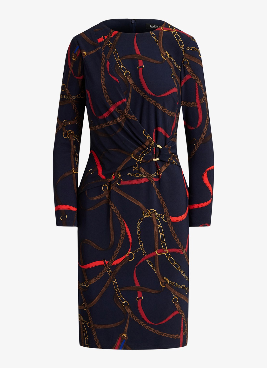 Ralph Lauren Mini jurk met grafische print - voorkant 2 zwart