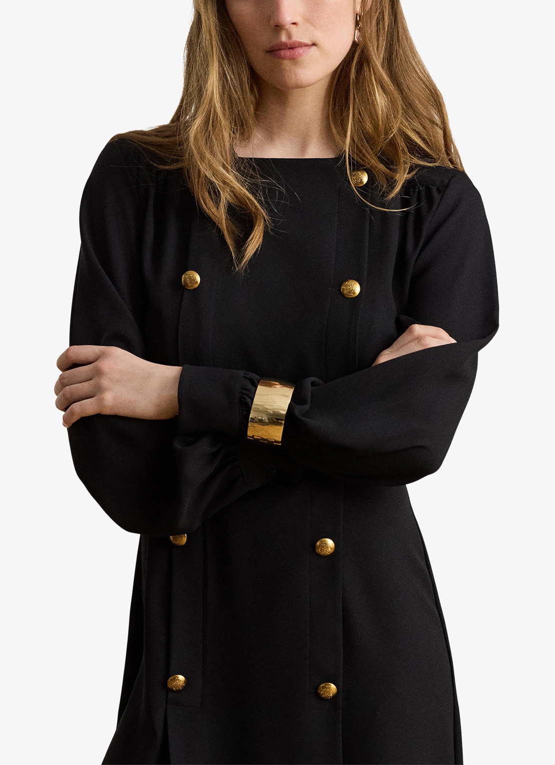 Ralph Lauren Mini tuniekjurk met sierknopen - detail 2 zwart