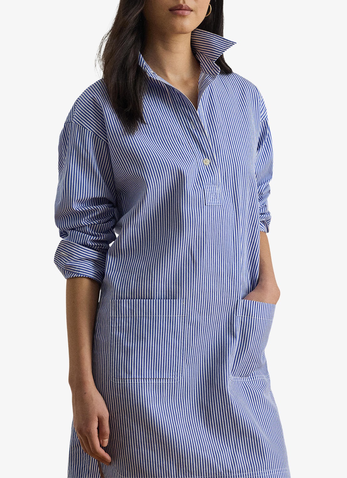 Ralph Lauren Mini tuniekjurk met streepprint - detail 3 blue white 2wdc / blauw
