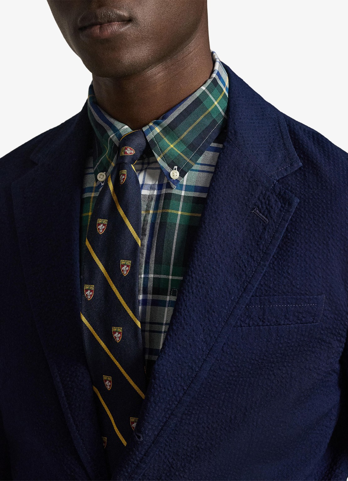 Ralph Lauren Modern fit colbert met ribstructuur en opgestikte zakken - detail 4 indigo