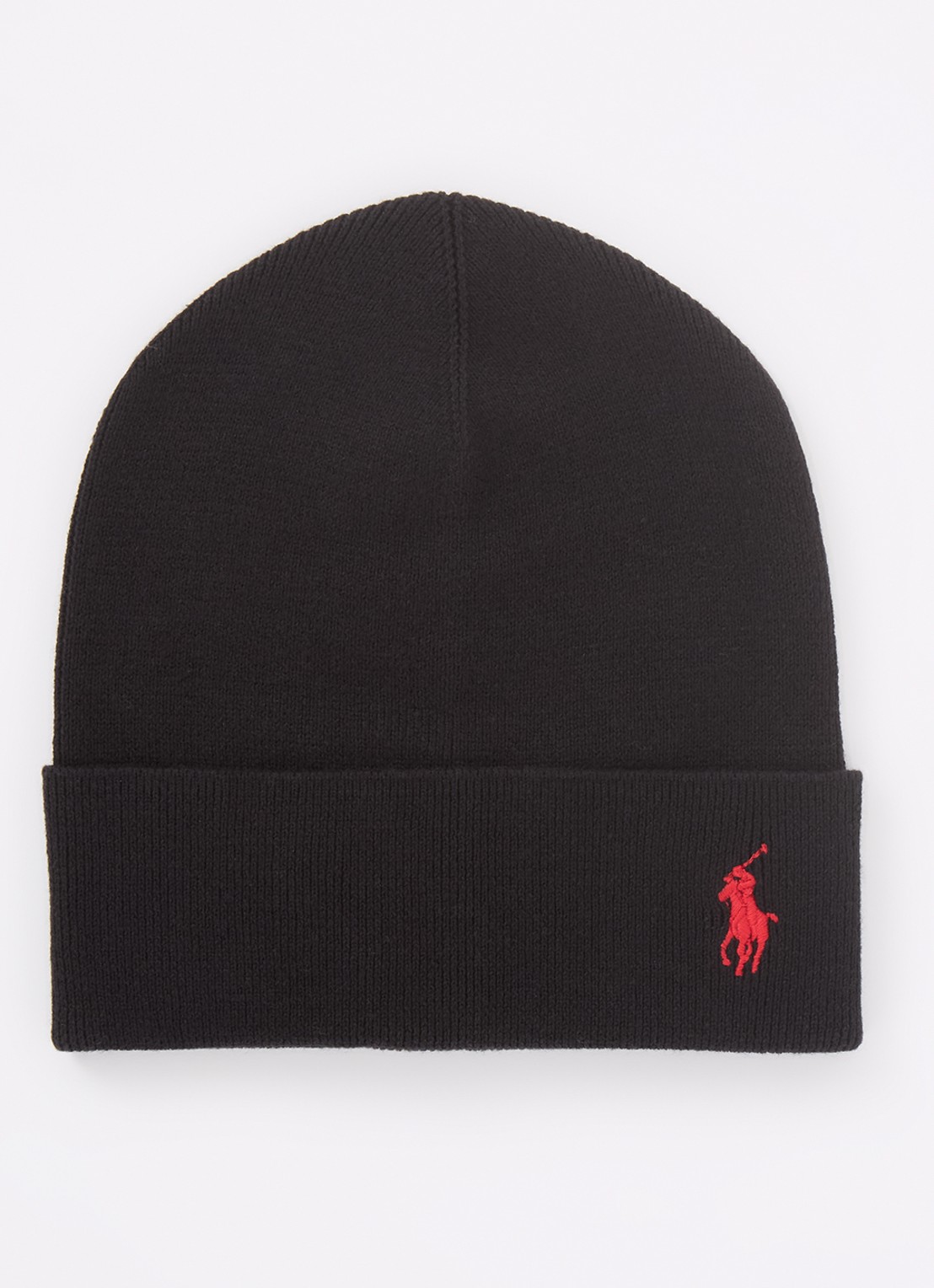 Ralph Lauren Muts met logoborduring - voorkant zwart
