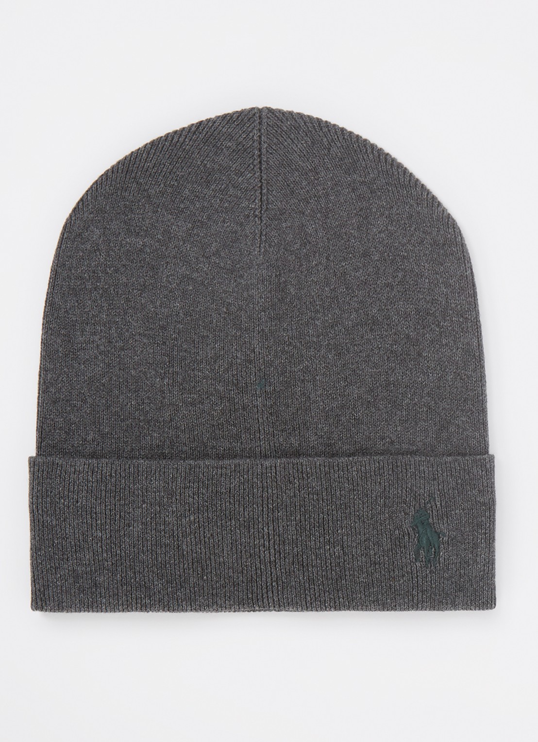 Ralph Lauren Muts met logoborduring - voorkant antraciet