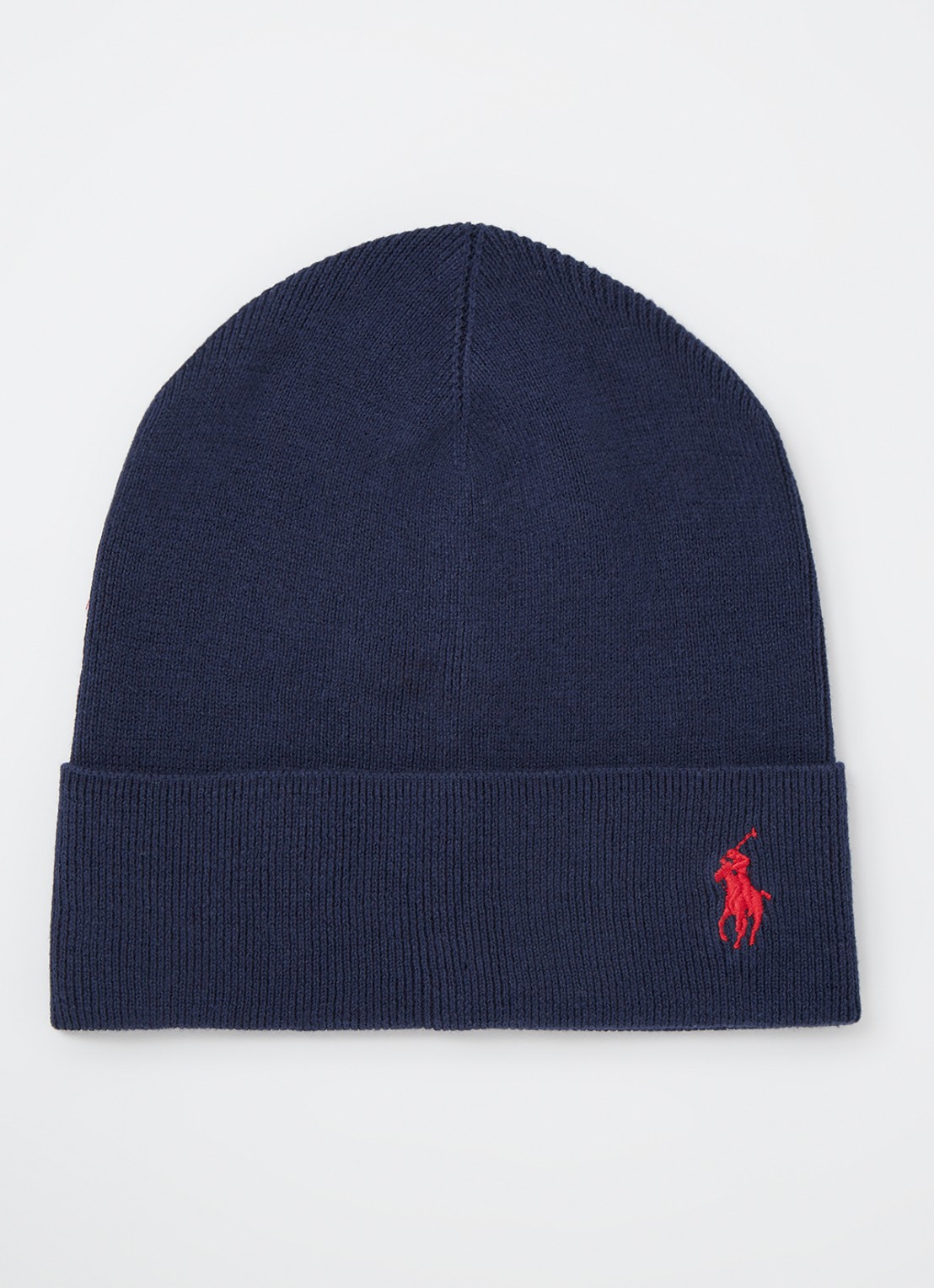 Ralph Lauren Muts met logoborduring - voorkant donkerblauw