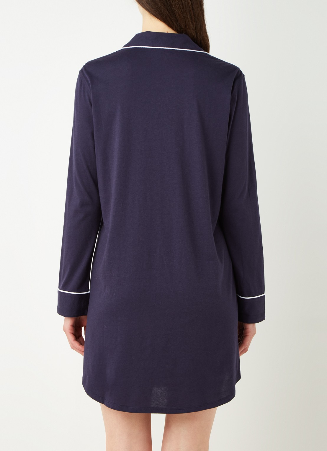 Ralph Lauren Nachthemd met logoborduring - achterkant donkerblauw