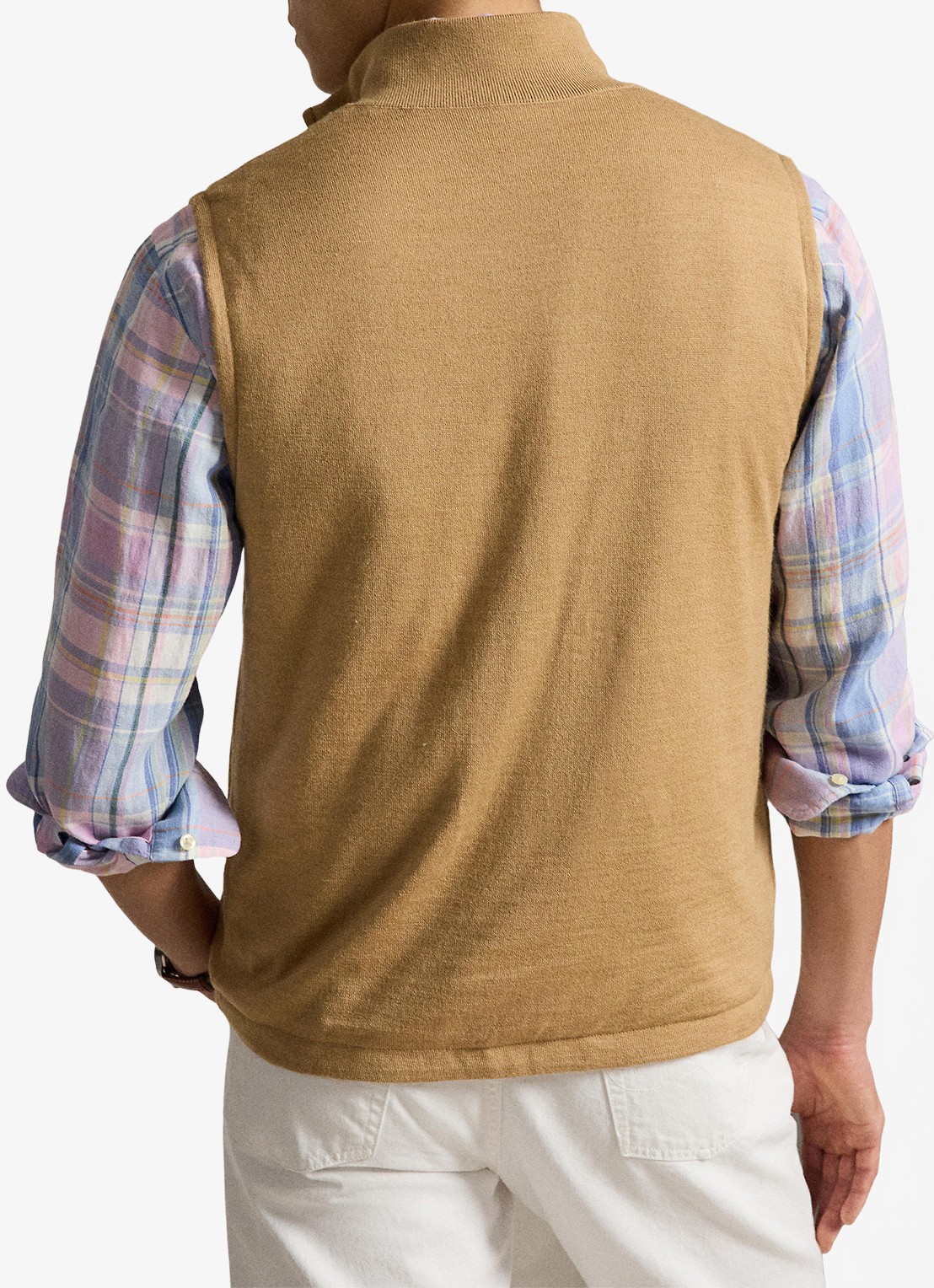 Ralph Lauren Omkeerbare bodywarmer in wolblend - achterkant 3 bruin