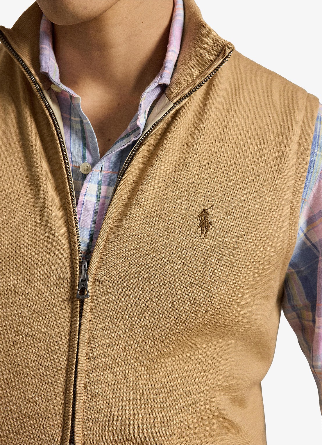Ralph Lauren Omkeerbare bodywarmer in wolblend - detail 5 bruin