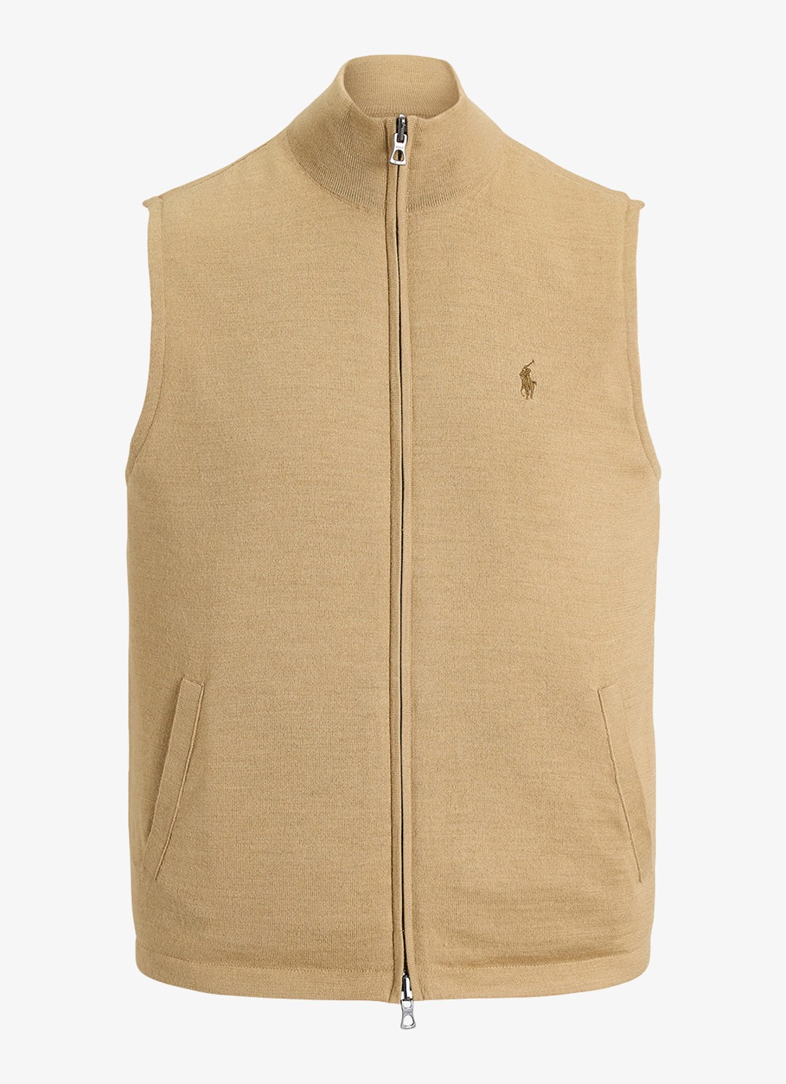 Ralph Lauren Omkeerbare bodywarmer in wolblend - voorkant bruin
