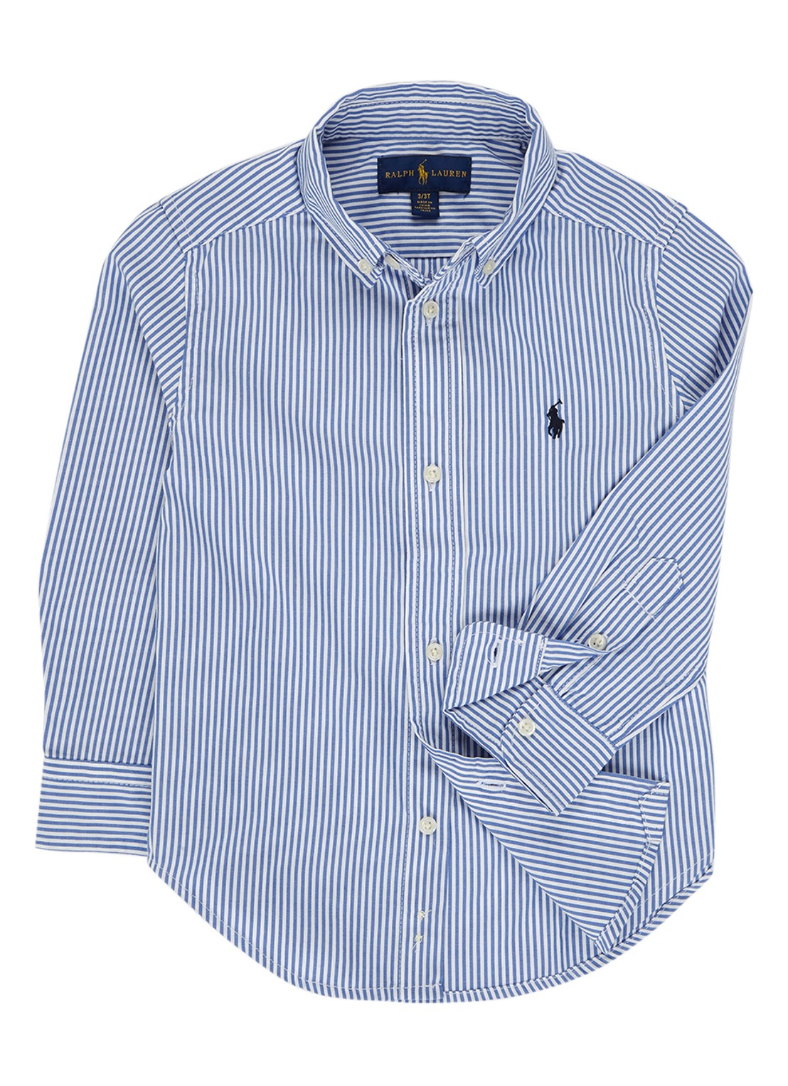 Ralph Lauren Overhemd met logoborduring - voorkant 4 blauw