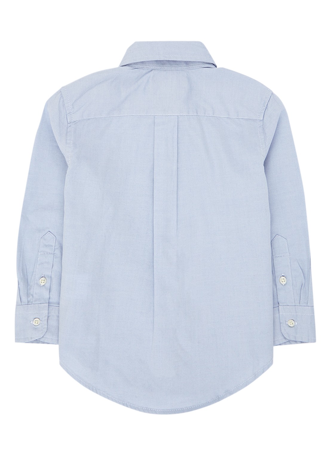 Ralph Lauren Overhemd met logoborduring - achterkant 4 lichtblauw
