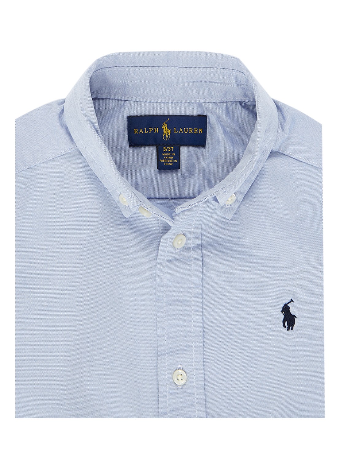 Ralph Lauren Overhemd met logoborduring - detail 3 lichtblauw