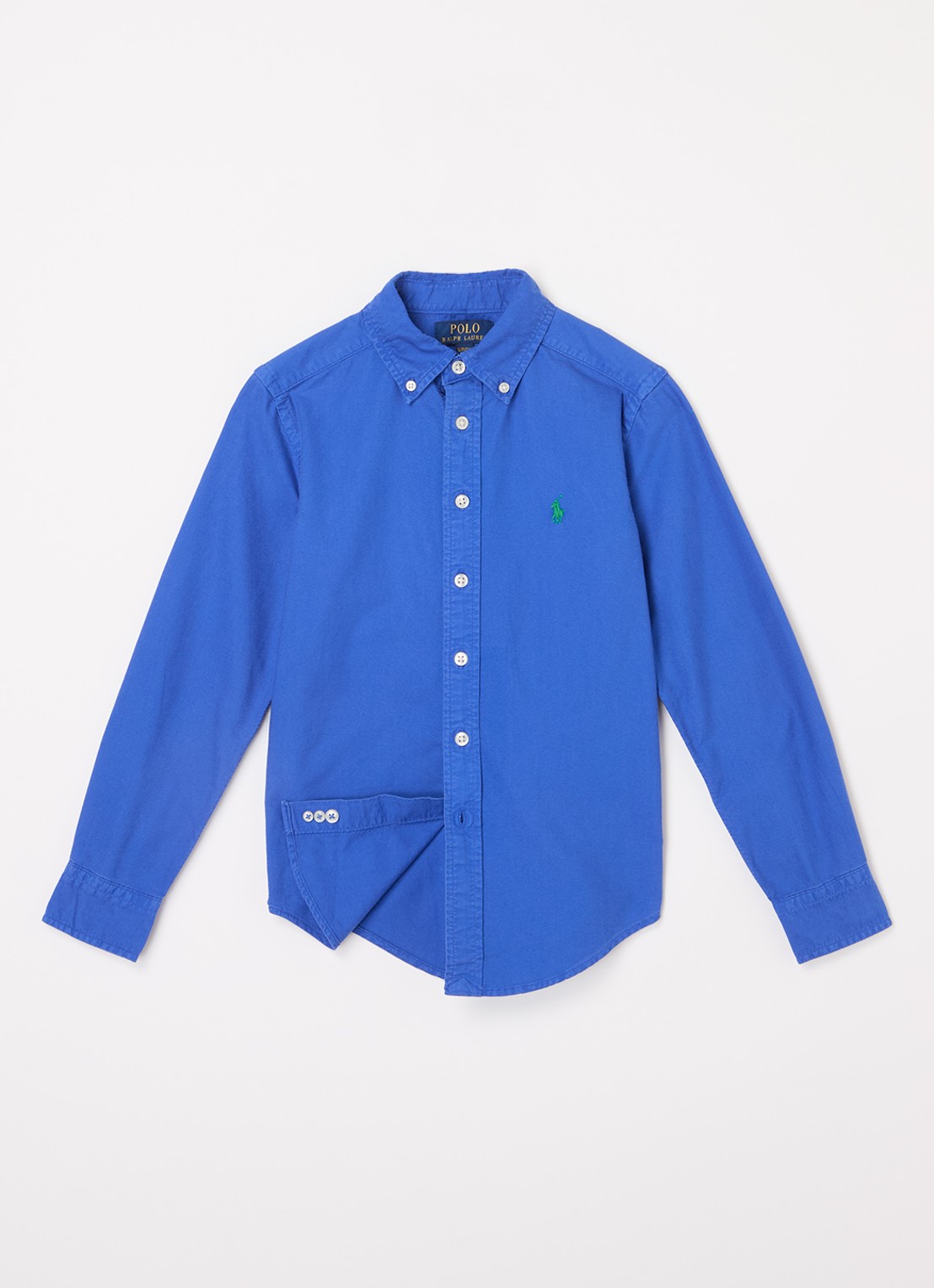 Ralph Lauren Overhemd met logoborduring - voorkant 2 royalblauw