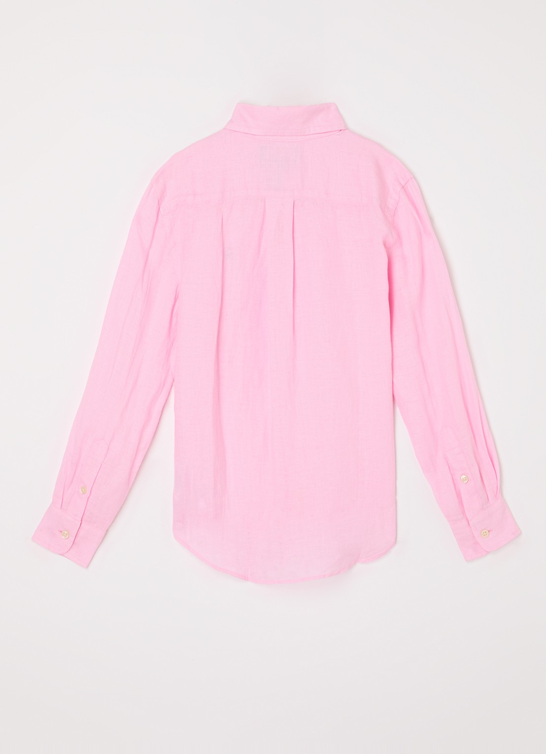 Ralph Lauren Overhemd met logoborduring - achterkant 3 roze