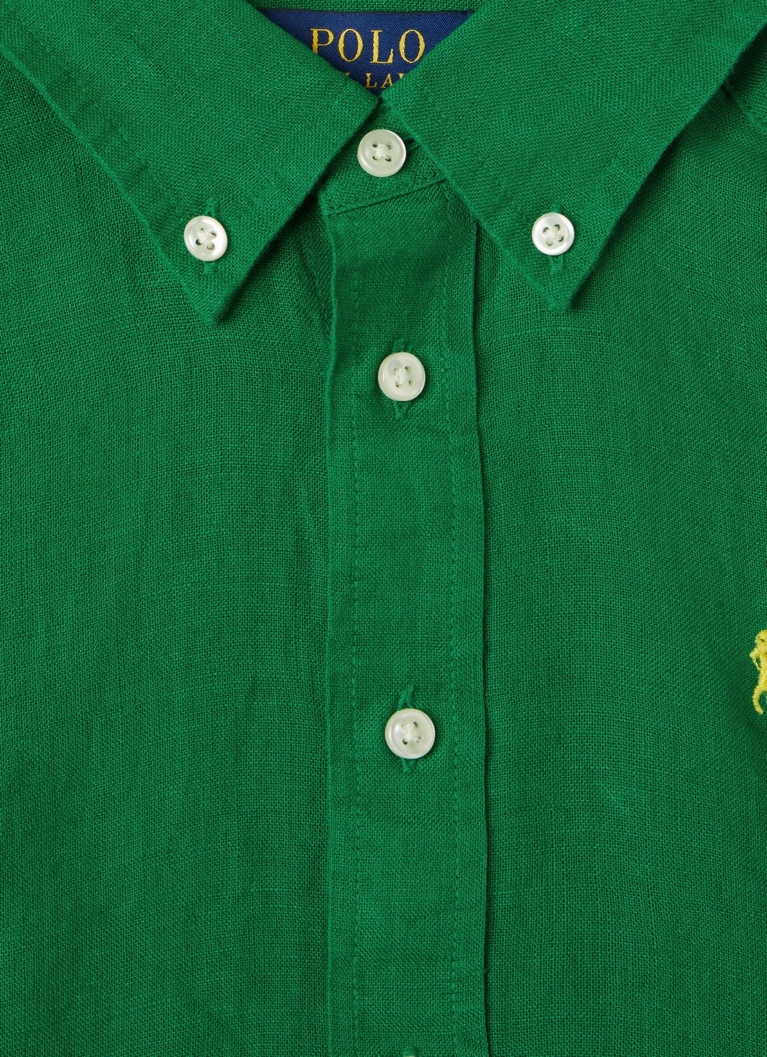 Ralph Lauren Overhemd met logoborduring - detail 3 groen