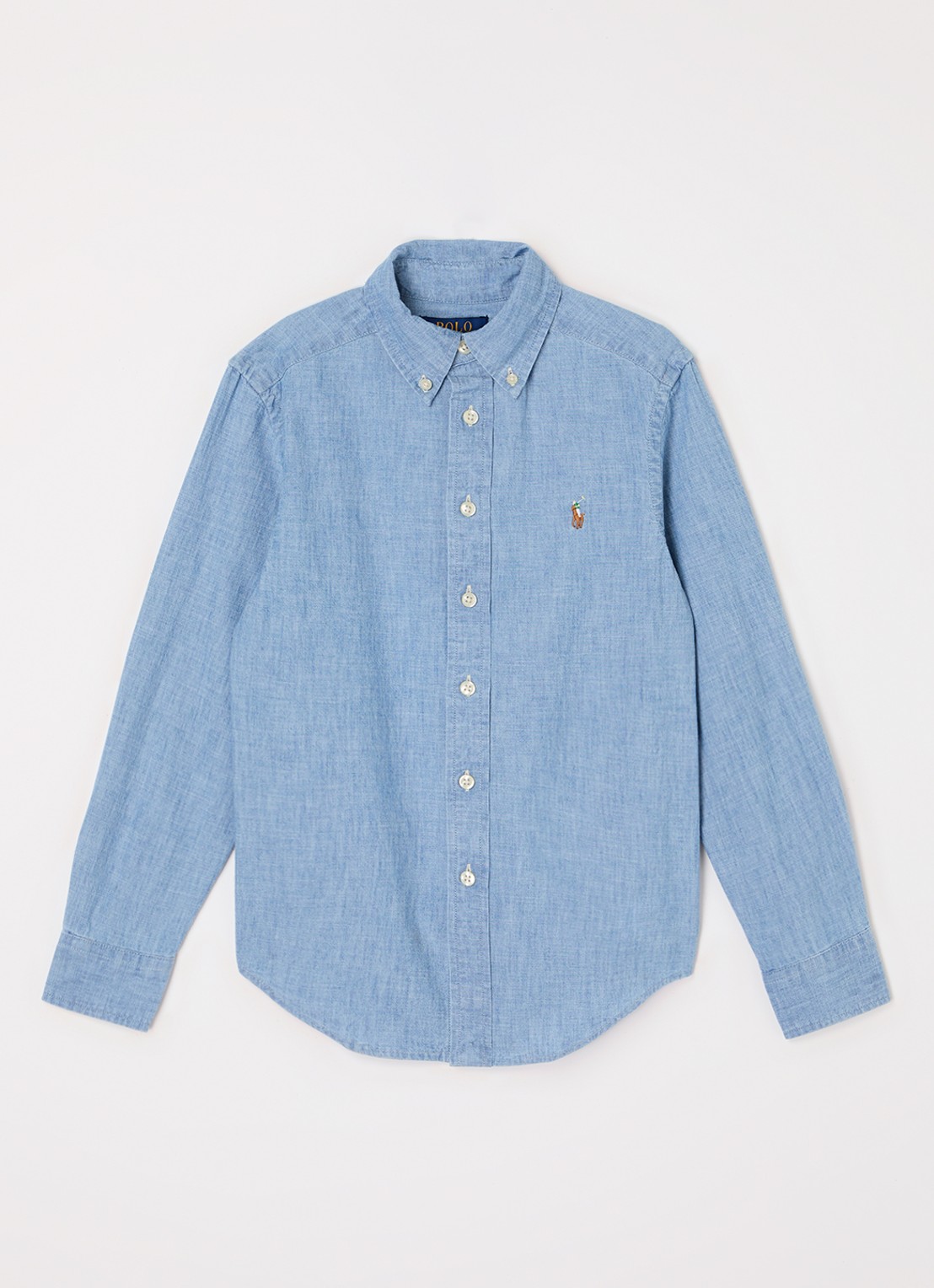 Ralph Lauren Overhemd met logoborduring  - voorkant indigo