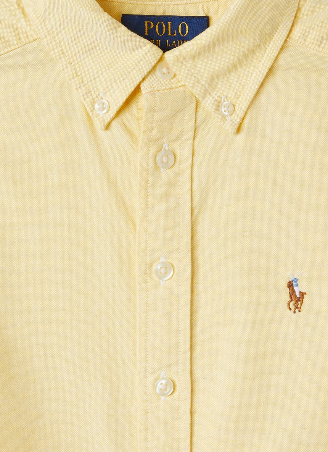 Ralph Lauren Overhemd met logoborduring - detail 3 geel