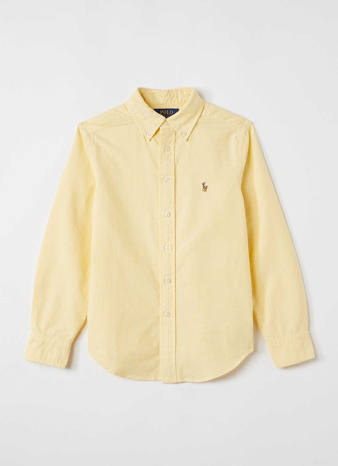 Ralph Lauren Overhemd met logoborduring - voorkant geel