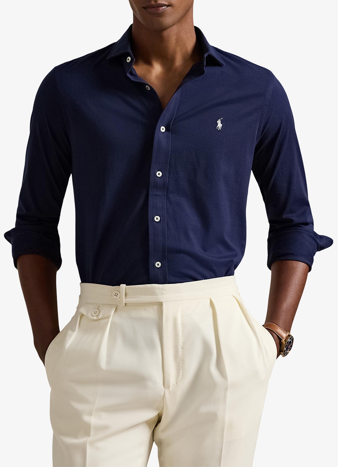 Ralph Lauren Overhemd met logoborduring - detail cruise navy / donkerblauw