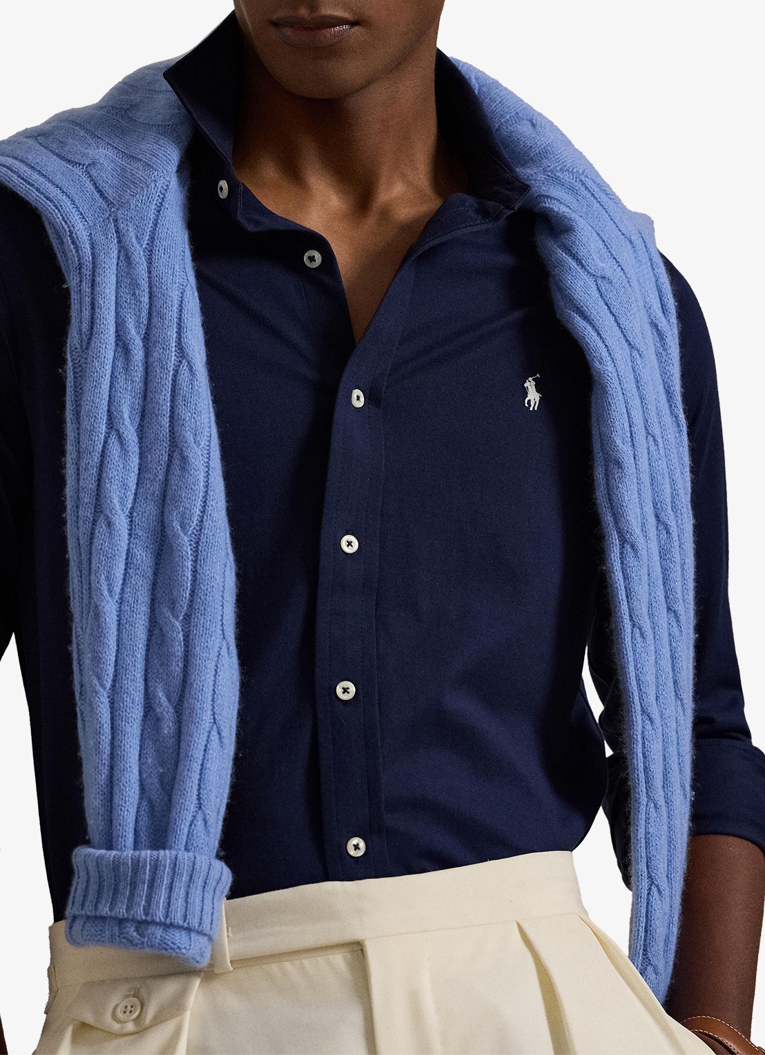 Ralph Lauren Overhemd met logoborduring - detail 2 cruise navy / donkerblauw