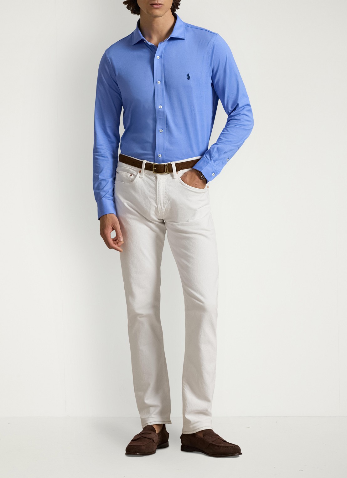 Ralph Lauren Overhemd met logoborduring - voorkant 2 harbor island blue-2wnz