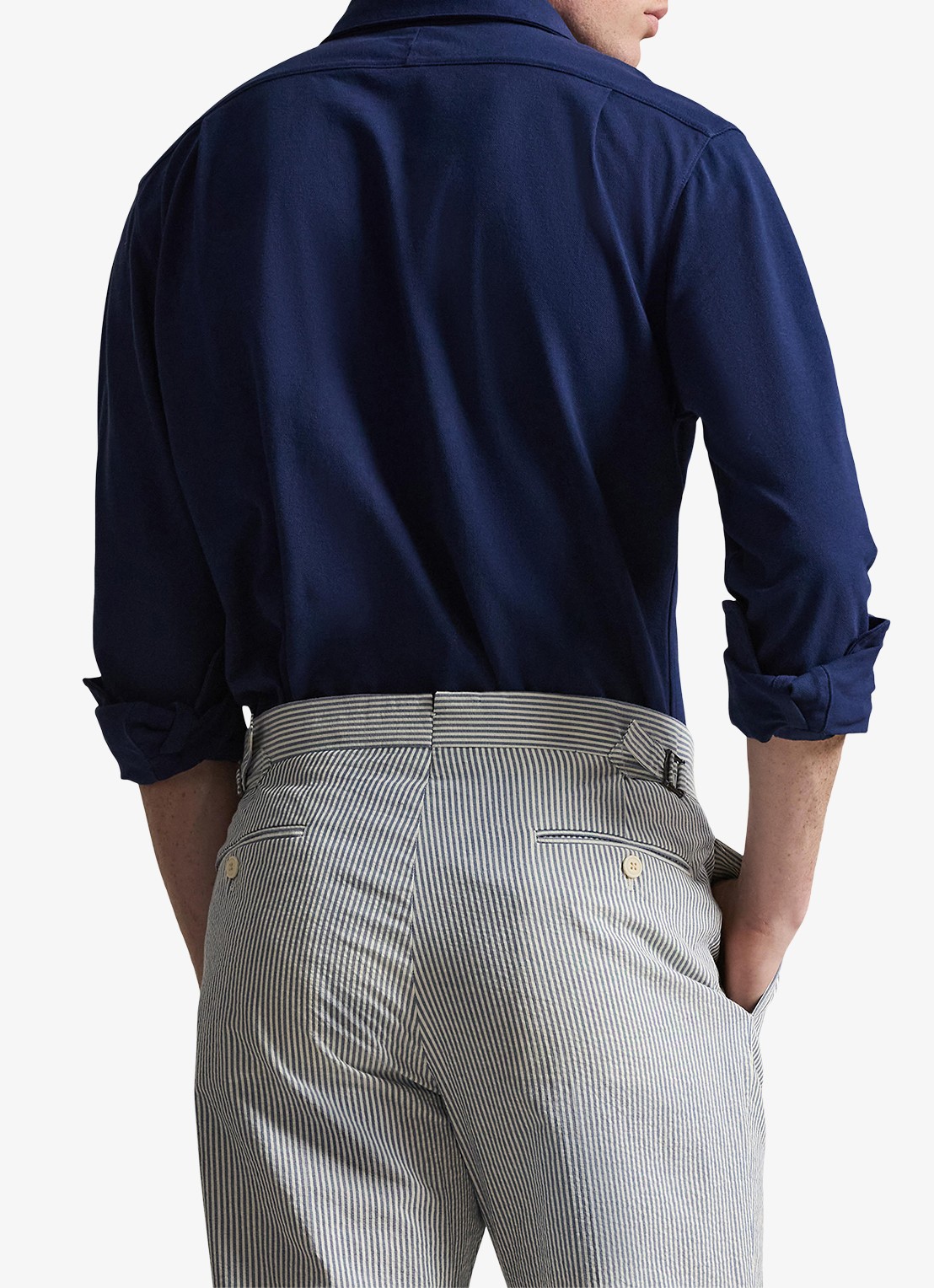 Ralph Lauren Overhemd met logoborduring - achterkant 5 dark cobalt / donkerblauw