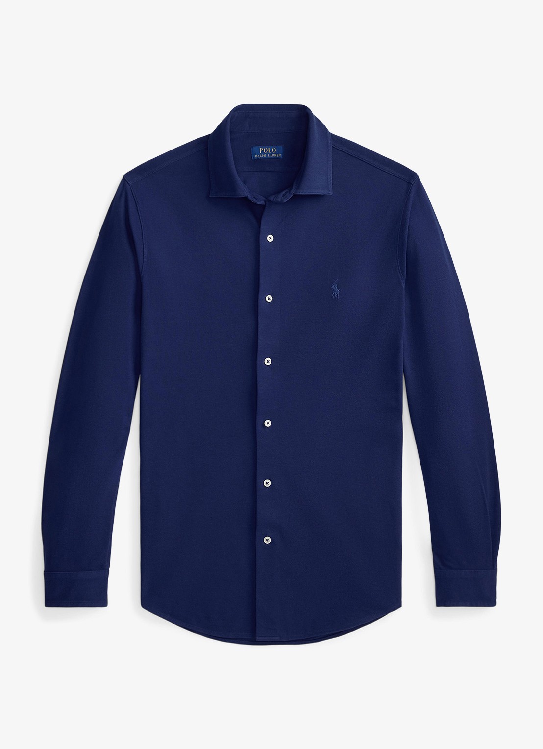 Ralph Lauren Overhemd met logoborduring - voorkant dark cobalt / donkerblauw