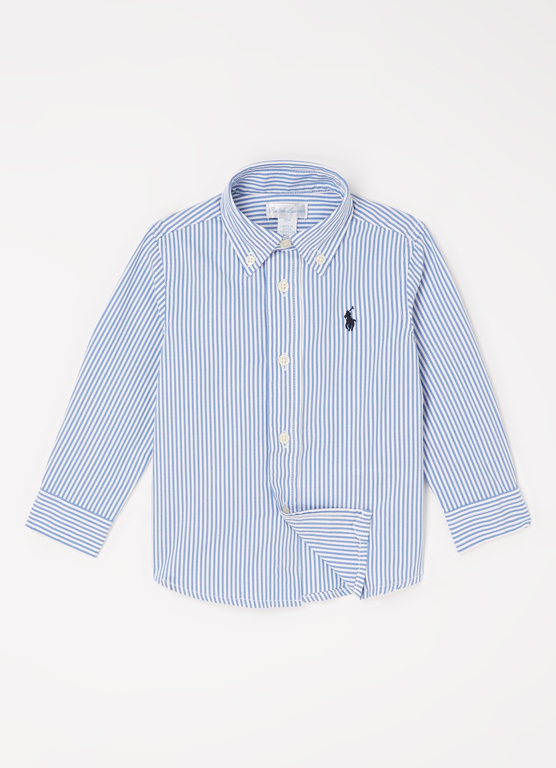 Ralph Lauren Overhemd met streepprint - voorkant 3 blauw