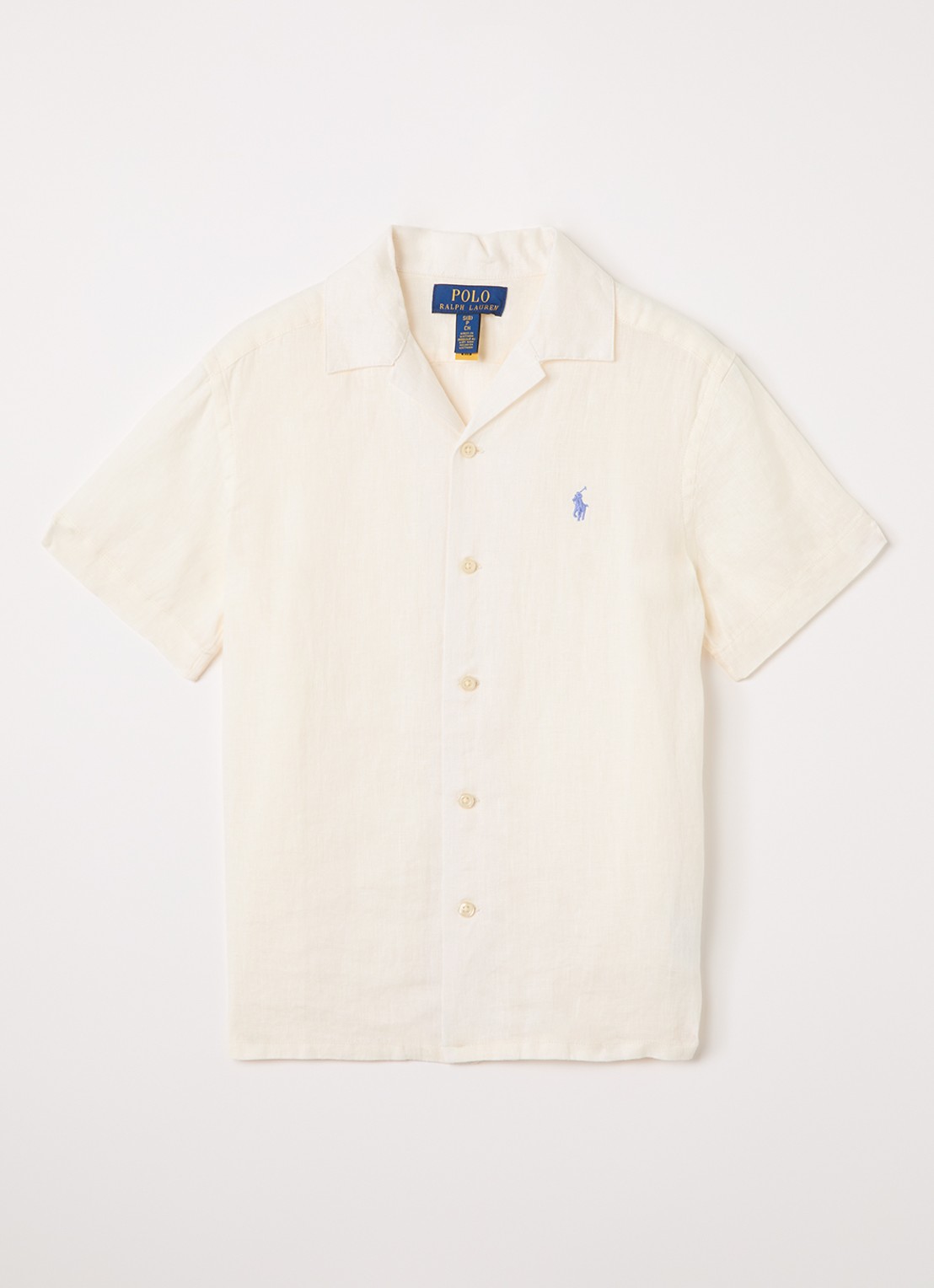 Ralph Lauren Overhemd van linnen  - voorkant 3 creme