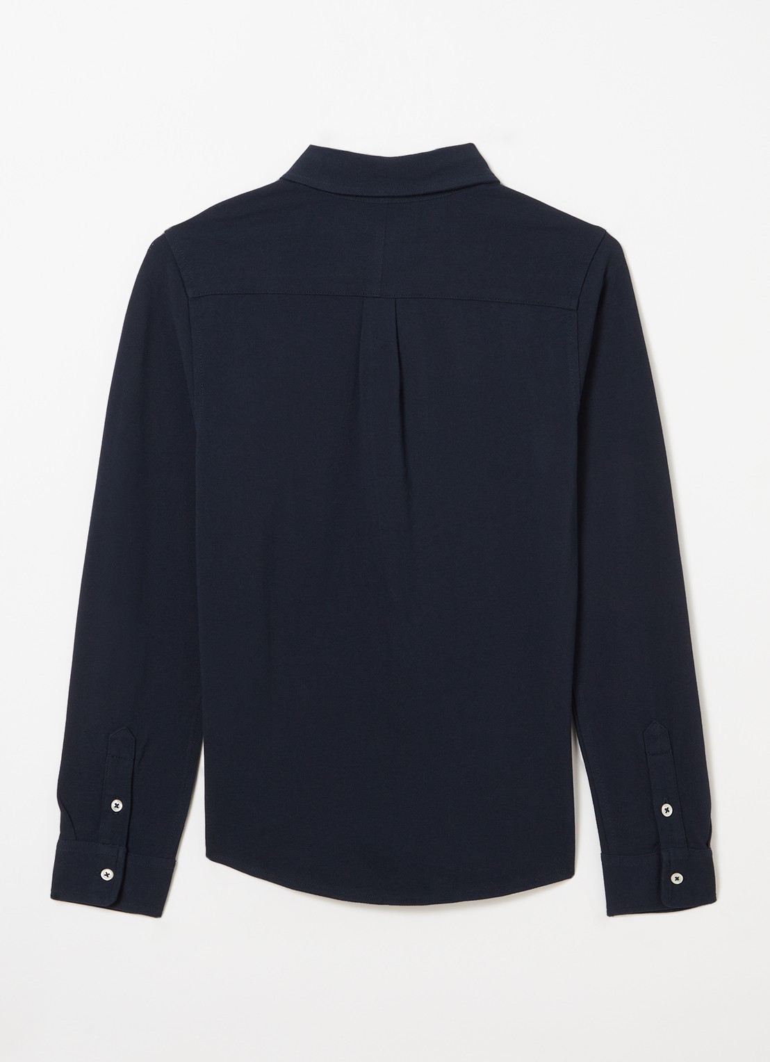 Ralph Lauren Overhemd van piqué katoen met logoborduring - achterkant 3 donkerblauw