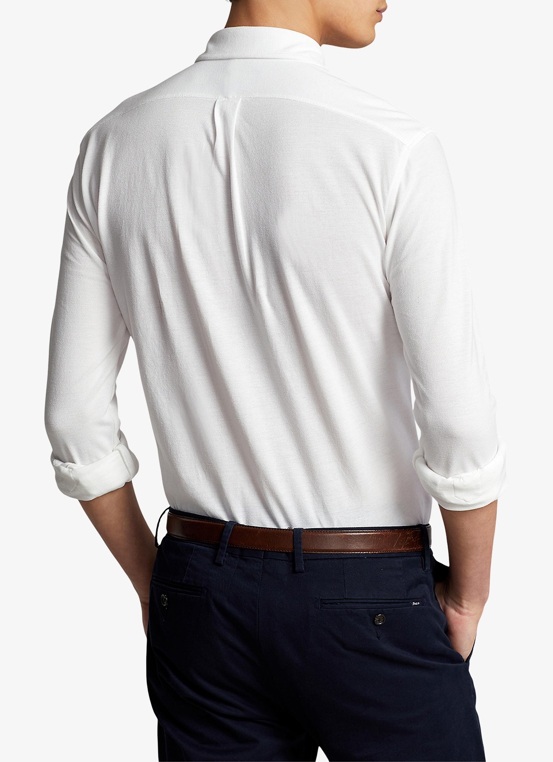 Ralph Lauren Overhemd van piqué katoen - achterkant 5 white / wit