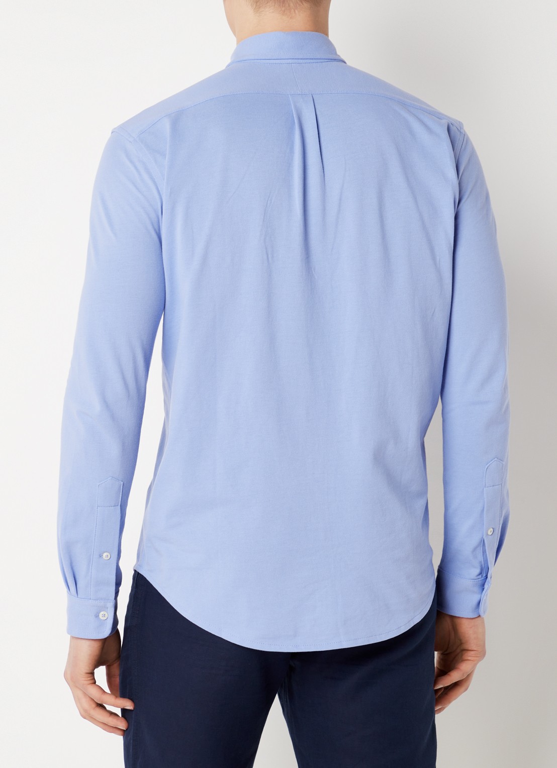 Ralph Lauren Overhemd van piqué katoen - achterkant 4 lafayette blue / blauw