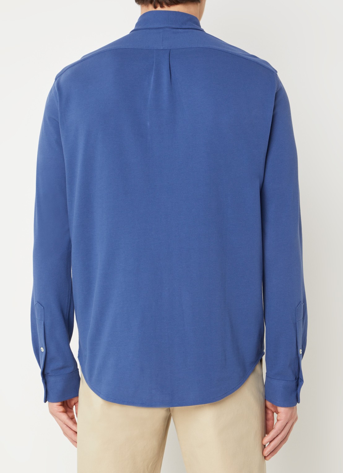 Ralph Lauren Overhemd van piqué katoen - achterkant old royal / blauw