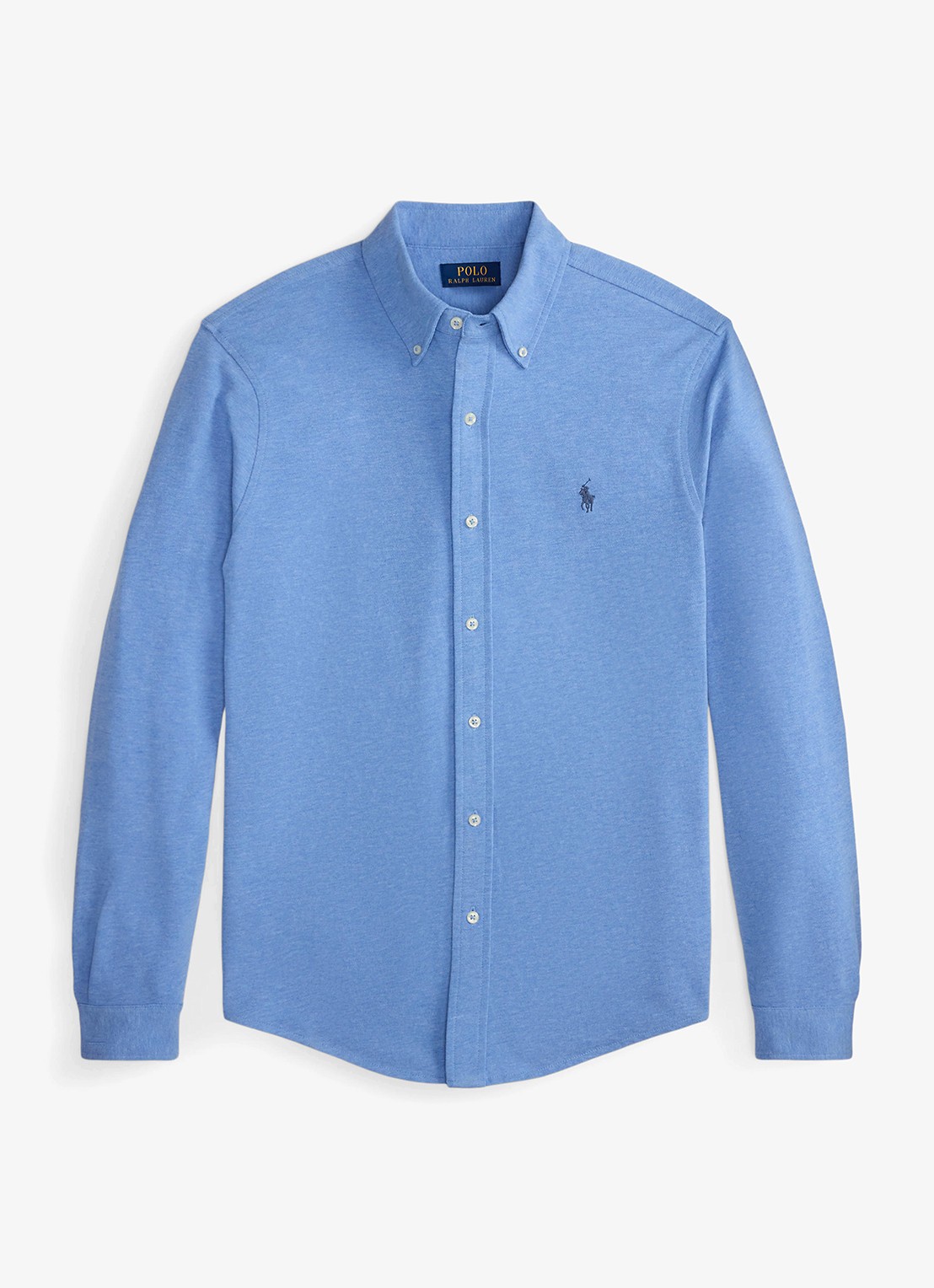 Ralph Lauren Overhemd van piqué katoen - voorkant 2 soft royal heather / blauw