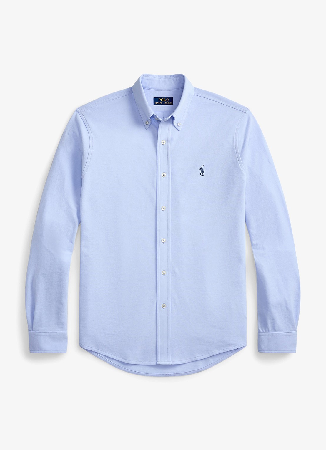 Ralph Lauren Overhemd van piqué katoen - voorkant 2 pebble blue c7952-zy57