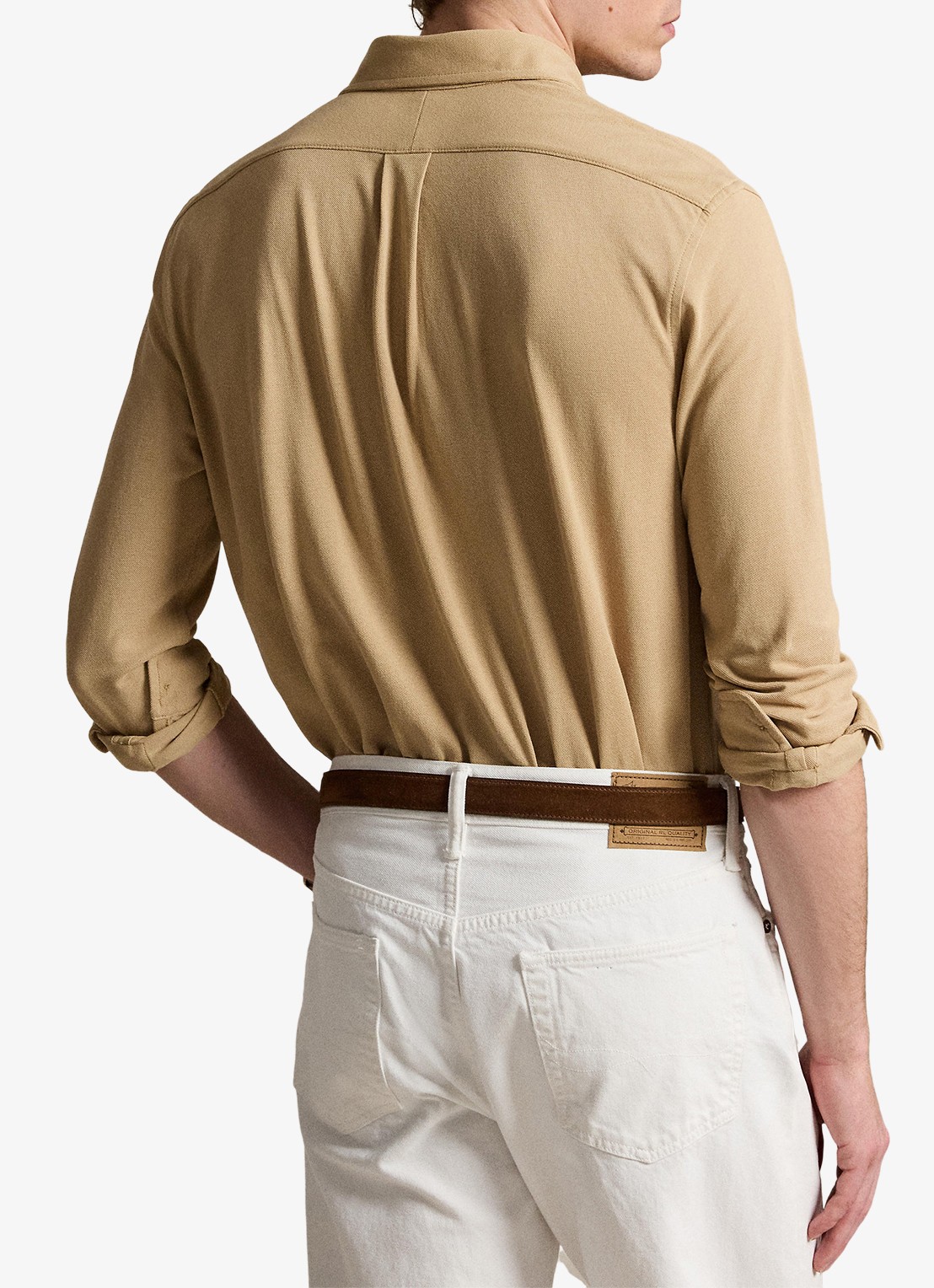 Ralph Lauren Overhemd van piqué katoen - achterkant 3 vintage khaki c8888-zy59
