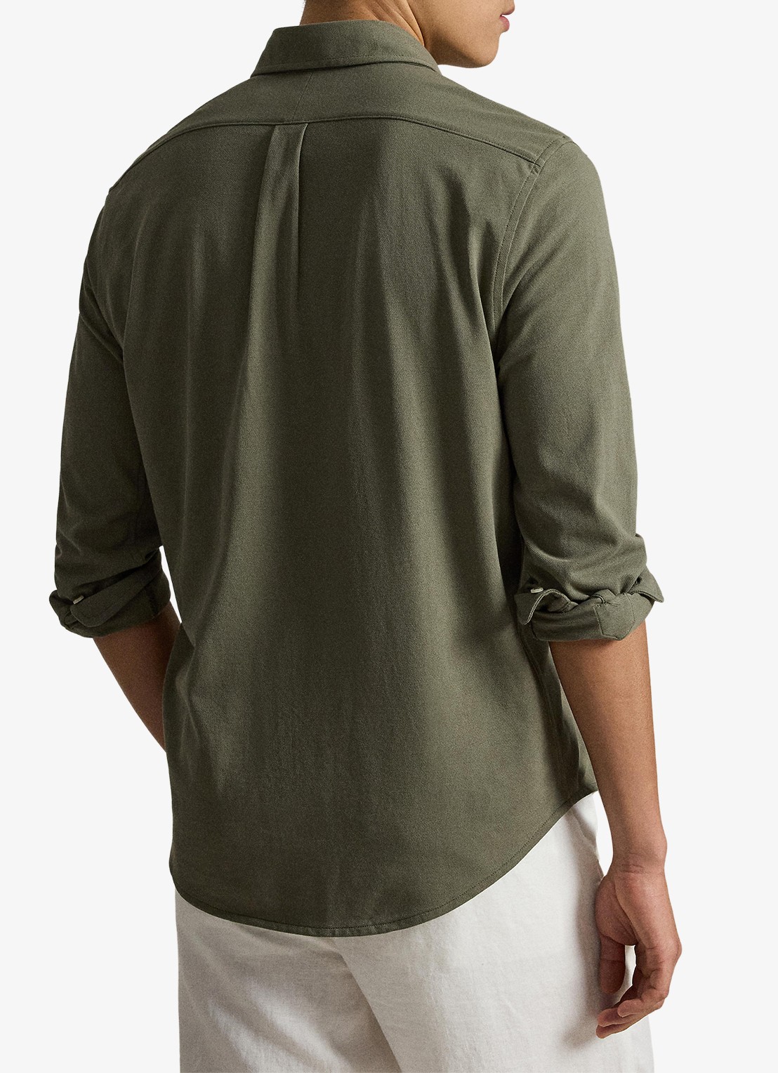 Ralph Lauren Overhemd van piqué katoen - achterkant cruise olive c0594-zy58