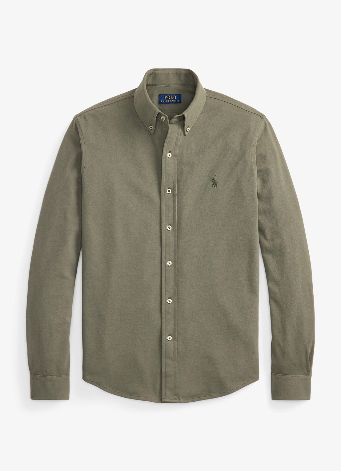 Ralph Lauren Overhemd van piqué katoen - voorkant 2 cruise olive c0594-zy58