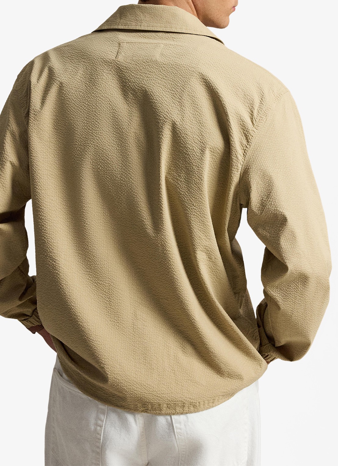 Ralph Lauren Overshirt met steekzakken - achterkant 2 coastal beige/khaki multi