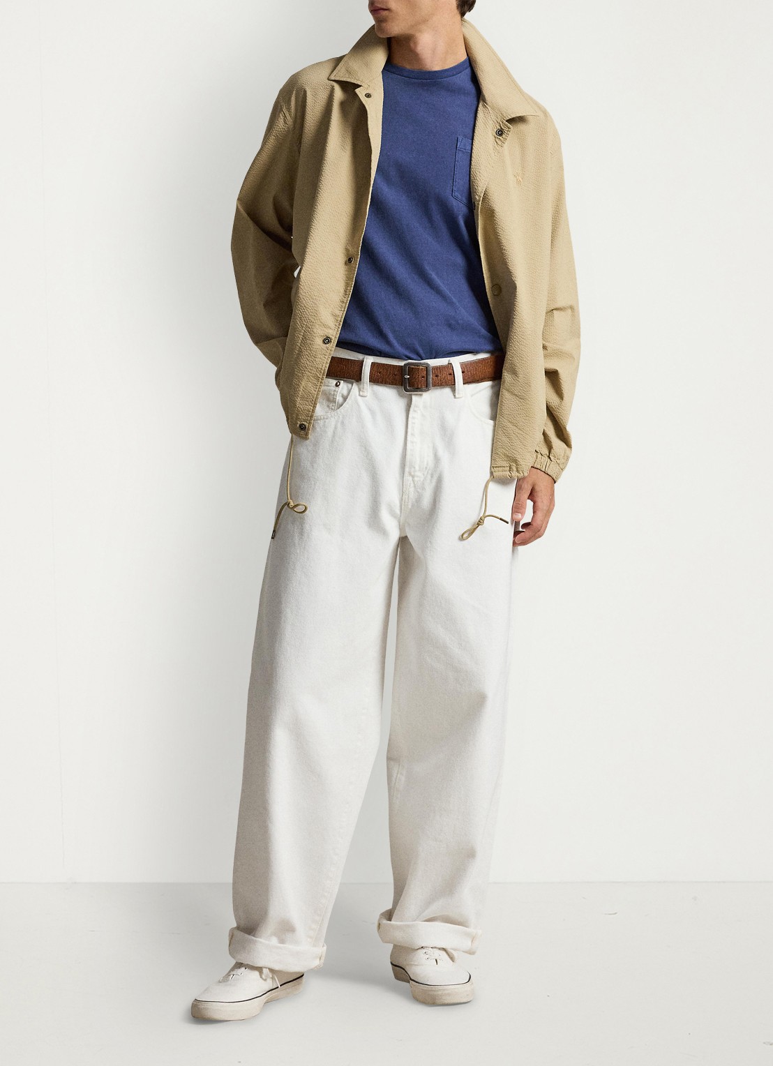 Ralph Lauren Overshirt met steekzakken - detail 3 coastal beige/khaki multi