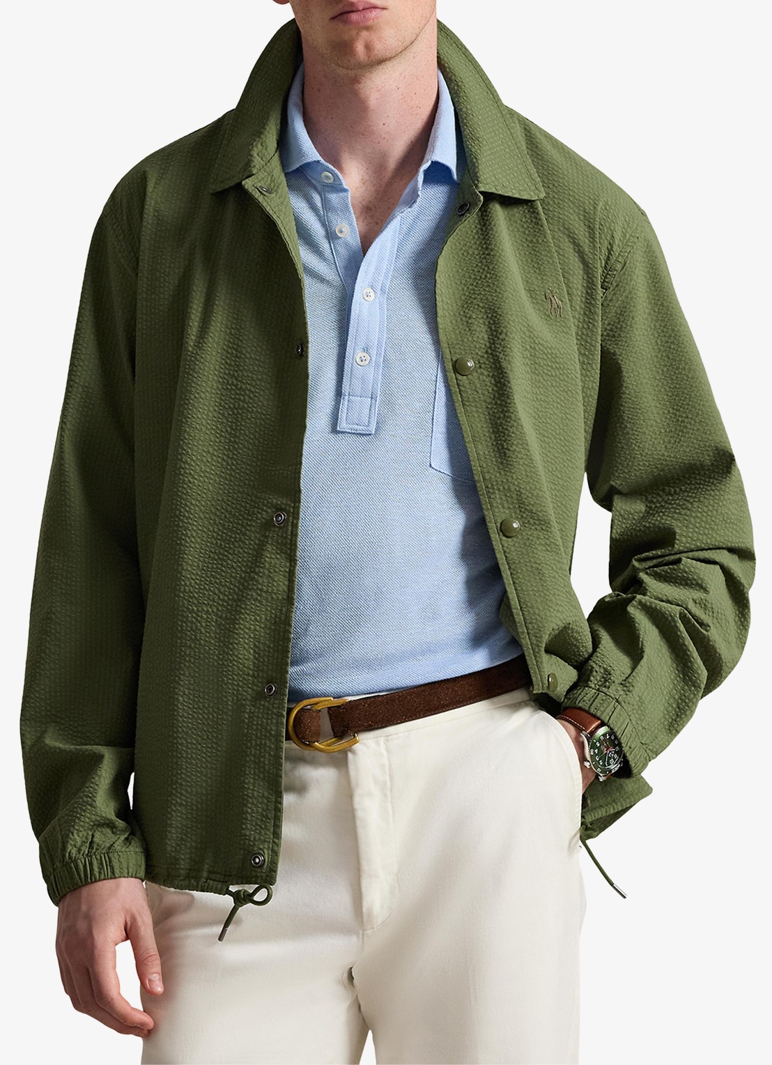 Ralph Lauren Overshirt met steekzakken - detail 3 supply olive/garden trail
