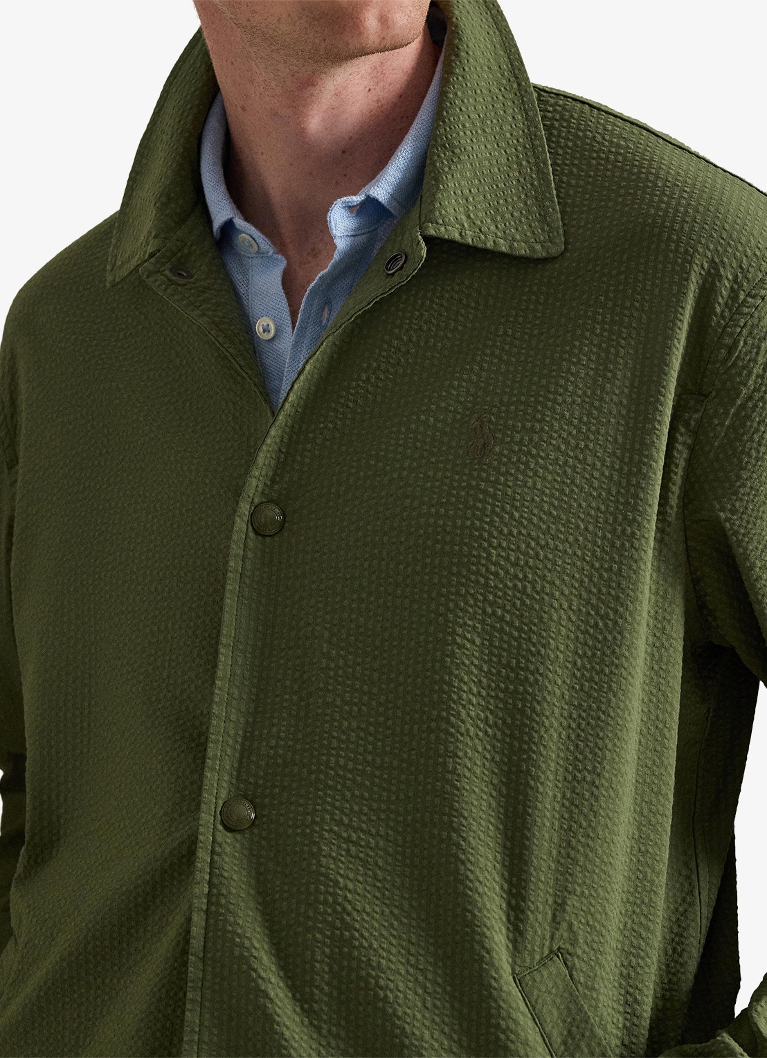 Ralph Lauren Overshirt met steekzakken - detail 4 supply olive/garden trail