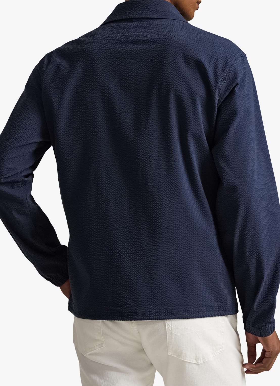 Ralph Lauren Overshirt met steekzakken - achterkant 3 newport navy/cllctn navy