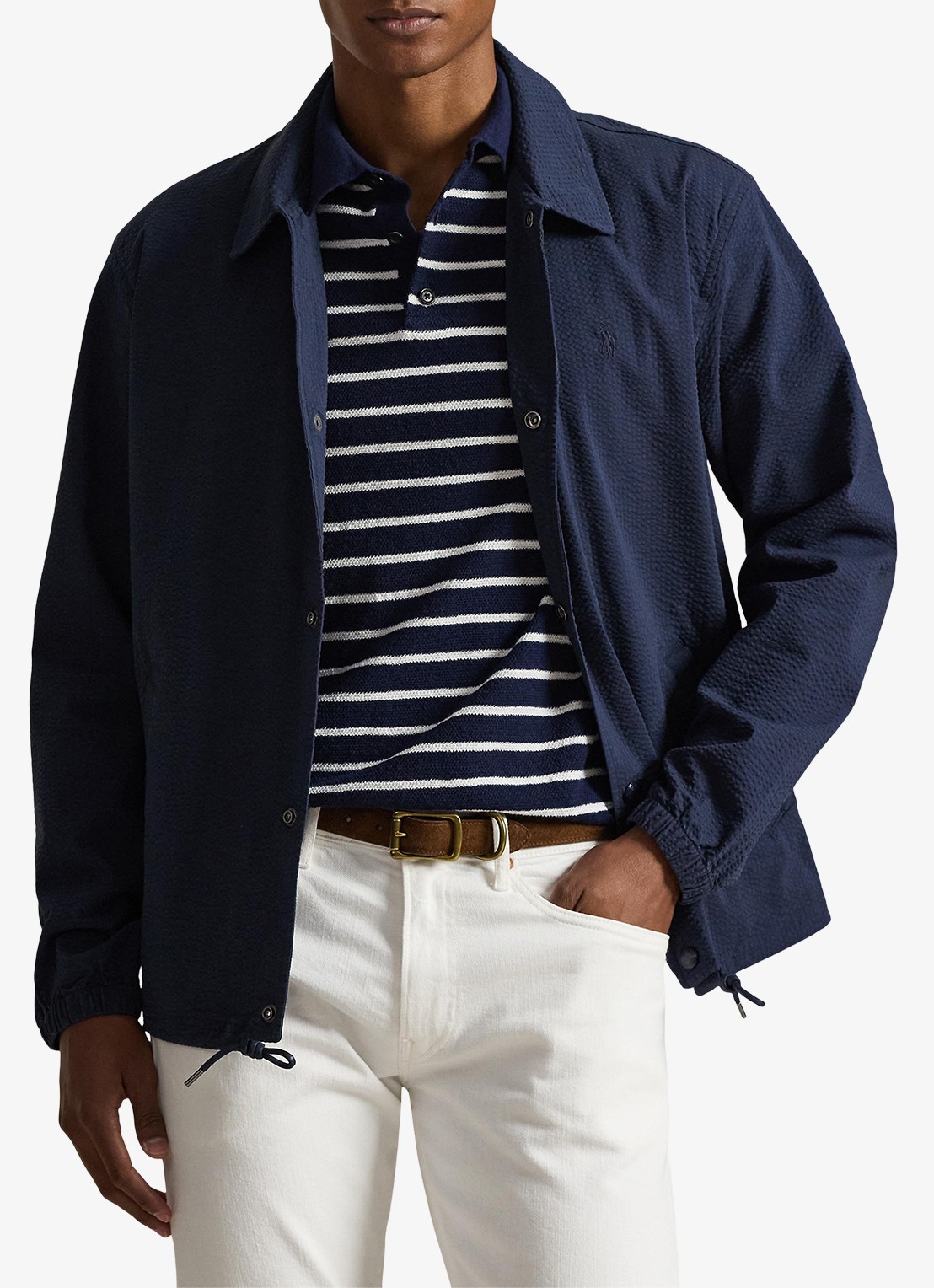 Ralph Lauren Overshirt met steekzakken - detail newport navy/cllctn navy
