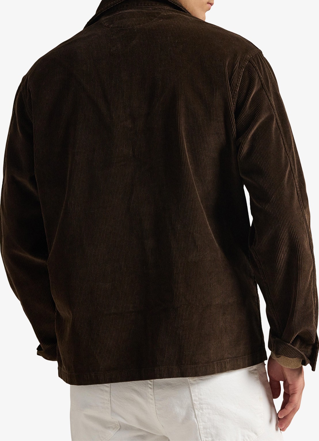 Ralph Lauren Overshirt van corduroy met opgestikte zakken - achterkant dark beech / donkerbruin